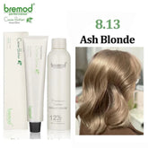 Bremod Performance 8.13 Ash Blonde Hair Color + Oxidant Cream 12% - 100ml+100ml